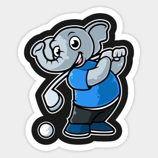 Elephant Golf Player Golfer Golfing Funny Kids Boys design Sticker